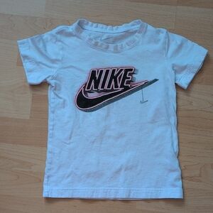 Nike White Short Sleeve Tee with Bold Logo